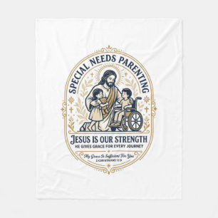Cobertor De Velo Camiseta de Pais com Necessidades Especiais Jesus 