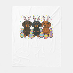 Cobertor De Velo Camiseta de Páscoa Dachshund