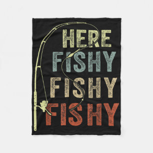 Cobertor De Velo Camiseta de Pesca Divertida Aqui-pescaria Pai Mulh
