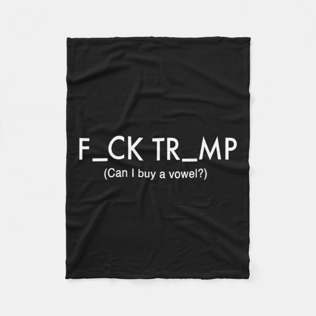 Cobertor De Velo Camiseta de Protesto contra Trump (Frente)