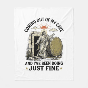Cobertor De Velo Camiseta de Ressurreição Cristã Saindo da Minha Ca