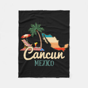 Cobertor De Velo Camiseta de Souvenir de Cancun México Família Corr