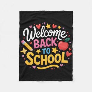 Cobertor De Velo Camiseta de Volta à Escola Meninos Meninas Coração