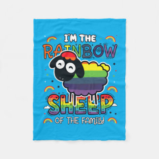 Cobertor De Velo Camiseta Declaração Orgulho Família Ovelha Arco-ír