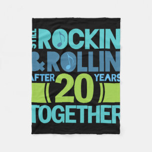 Cobertor De Velo Camiseta do 20 20 anos juntos Casais
