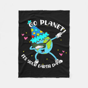 Cobertor De Velo Camiseta Do Dia Da Terra Kids Go Planet É Seu Meni
