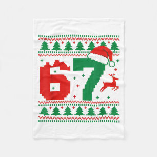 Cobertor De Velo Camiseta engraçada 67 Meme 6 7 Natal Suéter Feio C