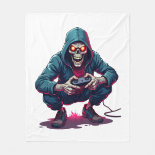 Cobertor De Velo Camiseta engraçada de jogos de Halloween - Zumbi G