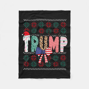 Cobertor De Velo Camiseta engraçada feia de Natal Trump faz Natal