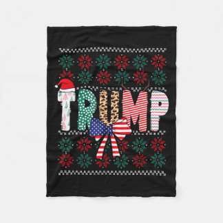 Cobertor De Velo Camiseta engraçada feia de Natal Trump faz Natal