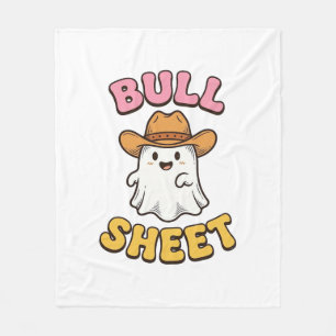 Cobertor De Velo Camiseta engraçada vintage de cowboy fantasma fofo