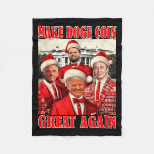 Cobertor De Velo Camiseta Faça Doge Coin Grande Novamente Trump Nat