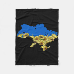 Cobertor De Velo Camiseta Floral Girassol Bandeira da Ucrânia Vinta