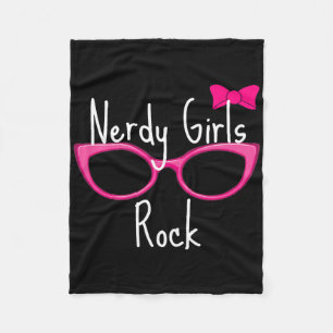 Cobertor De Velo Camiseta Garotas Nerds Rock Gamer Geek Chic Divert