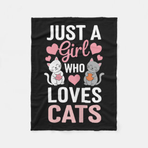 Cobertor De Velo Camiseta Gatinho Só Uma Garota Que Ama Gatos Roupa