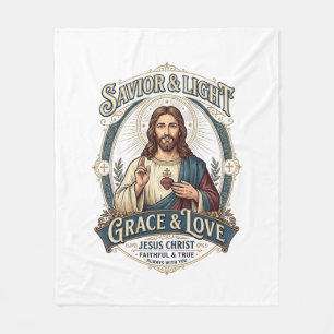 Cobertor De Velo Camiseta Gráfica de Caça Vintage Jesus Thrift Stor