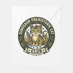 Cobertor De Velo Camiseta Gráfica de Dinossauro Pré-Histórico Gato 