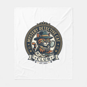 Cobertor De Velo Camiseta Gráfica Gato Detetive Misterioso - Mister