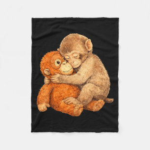 Cobertor De Velo Camiseta gráfica soco de macaco 