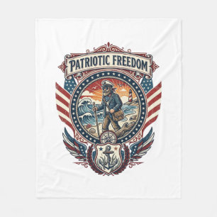 Cobertor De Velo Camiseta Gráfica Vetorial Patriota Beachcomber_1