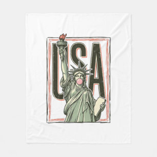 Cobertor De Velo Camiseta Gráfica Vintage Bubblegum Estátua da Libe