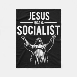 Cobertor De Velo Camiseta Jesus Era Um Socialista Engraçado Jesus R