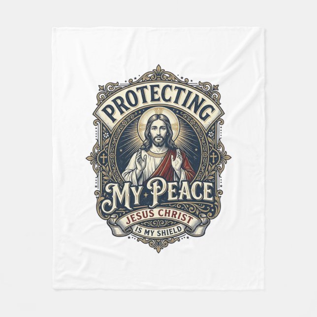 Cobertor De Velo Camiseta Jesus Limites Auto Respeito Fé Baseada De (Frente)