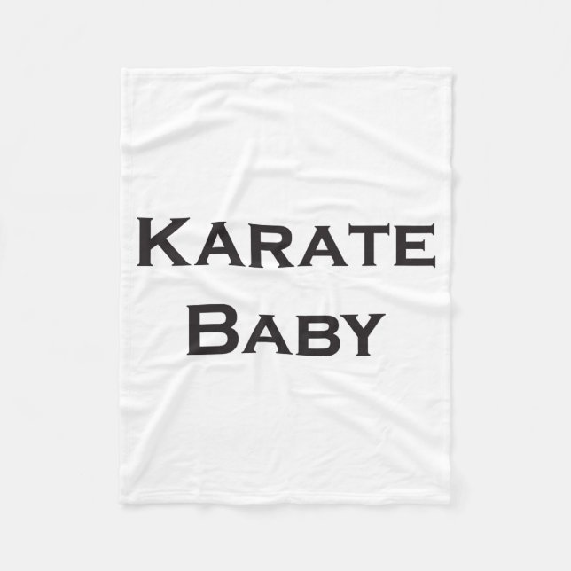Cobertor De Velo Camiseta Karate Baby  (Frente)