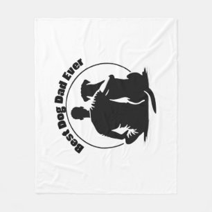 Cobertor De Velo Camiseta Melhor Pai de Cachorro do Mundo Silhueta