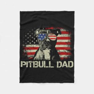 Cobertor De Velo Camiseta Melhor Pai Pitbull de Todos os Tempos Ban