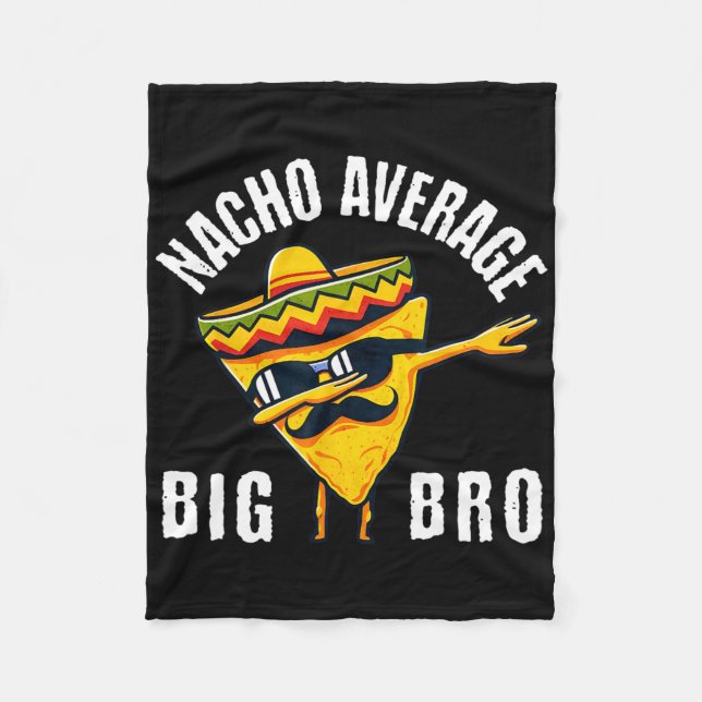 Cobertor De Velo Camiseta Nacho Average Big Bro Dab Irmão Irmã Cinc (Frente)