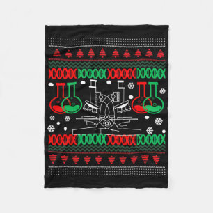Cobertor De Velo Camiseta Natalina de Química Biologia Ciência Feia