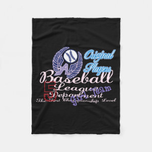 Cobertor De Velo Camiseta Original Jogador de Beisebol Garota Time
