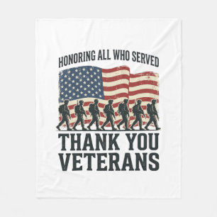 Cobertor De Velo Camiseta Patriótica de Bandeira Militar Obrigado V
