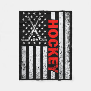 Cobertor De Velo Camiseta Patriótica Usa Para A Mulher Do Hockey Da