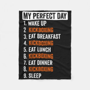 Cobertor De Velo Camiseta Perfect Day Kickboxing Presentes Para Mul