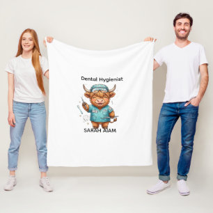 Cobertor De Velo Camiseta Personalizada Cute Highland Cow Higienist
