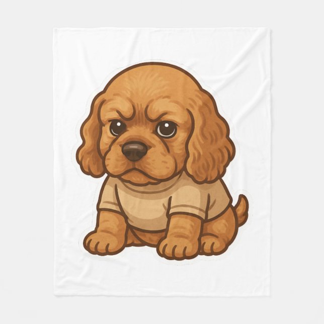 Cobertor De Velo Camiseta Personalizada Presente de Cachorro Mal-hu (Frente)