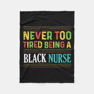 Cobertor De Velo Camiseta Preta de Enfermeira Cansada História Afro