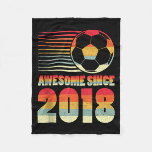 Cobertor De Velo Camiseta Regata de Aniversário de 8 Anos de Futebo
