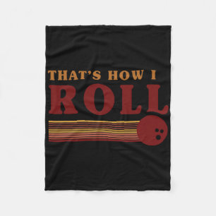 Cobertor De Velo Camiseta Retro de Boliche É Assim Que Eu Rolo