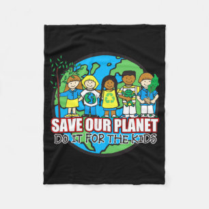 Cobertor De Velo Camiseta Salve nosso planeta