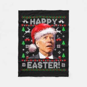 Cobertor De Velo Camiseta Santa Joe Biden Feliz Páscoa Natal Feio