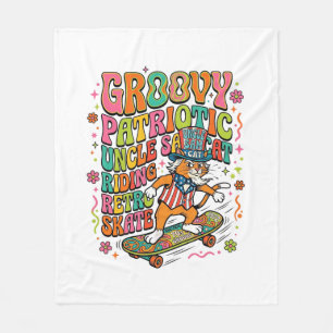 Cobertor De Velo Camiseta T-Shirt Retro Tipografia Gato Tio Sam Pat