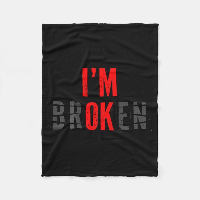 Cobertor De Velo Camiseta traseira com Doença Invisível Quebrada1 (Frente)