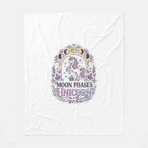Cobertor De Velo Camiseta Unicórnio Fases da Lua Unicórnio Fundo Br