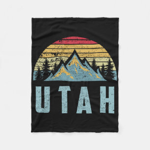 Cobertor De Velo Camiseta Utah - Montanhas Vintage Retrô Natureza C
