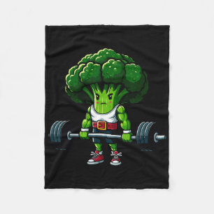 Cobertor De Velo Camiseta Vegana de Levantamento de Peso de Brócoli