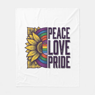Cobertor De Velo Camiseta Vetorial Flor Vintage Orgulho Amor Paz_1
