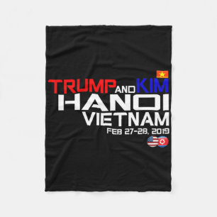 Cobertor De Velo Camiseta Vietnam Suummit Kim e Trump